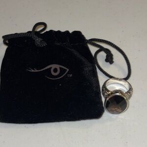 Silver Ring with Black Stone